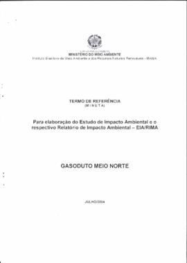 TERMO DE REFERÊNCIA: Para elaboração do Estudo de impacto Ambiental e o respectivo Relatório de i...