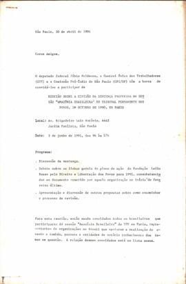 Convite para: Reunião sobre a revisão da sentença proferida na sessão "Amazônia Brasileira&q...