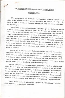 Documento Final do 42º Encontro dos Seringueiros dos Rios Juruá e Jutaí