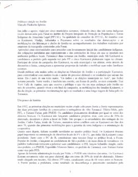 Politica e eleição no Jordão