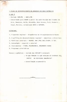 Plano de desenvolvimento da Amazônia da nova república