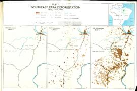 Mapa de desmatamento no sudeste do Pará