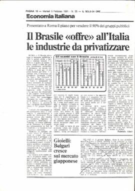 Il Brasile «offre» all’Italia le industrie da privatizzare