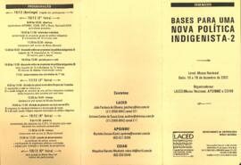 Base para uma nova política indigenista - 2