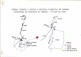 Croqui da reserva florestal de Marabá/ Croqui da reserva florestal de Buriticupu.