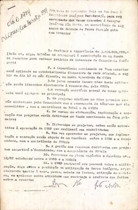 Proposta da CVRD à comunidade Indígena Parkatejê para ressarcimento dos danos causados em decorrê...