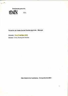 Relatório de Visita Familiar Agrícola- Macapá.