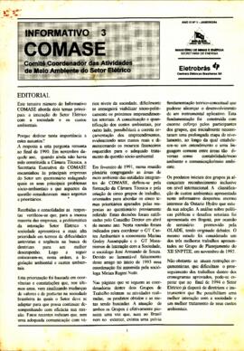 Conselho Editorial: COMASE-Comitê Coordenador das Atividades de Meio Ambiente do Setor Elétrico