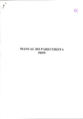 Manual do parecerista do PDPI