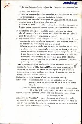 Visão Histórico-Crítica  GT-Carajás (SBPC) e Perspectivas PGC.