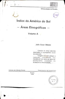 Índios da América do Sul- Áreas Etnográficas.