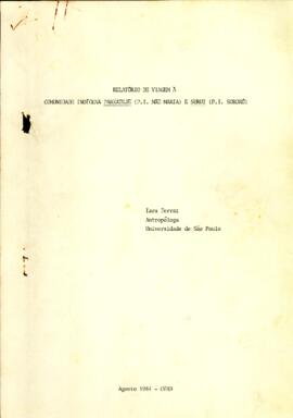 Relatório de viagem à comunidade indígena Parkatejê (P.I Mãe Maria) e Surui (P.I. Sororó)