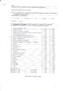 Módulo de percepção de saúde e morbidade referida