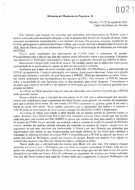 Relatório de Monitoria do Projeto