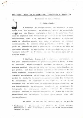 Amazônia: Modelos Econômicos, Ideologia e História.