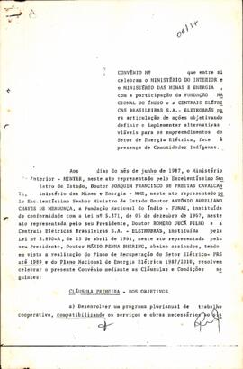 Convênio entre o Ministério do Interior e o Ministério de Minas e Energia