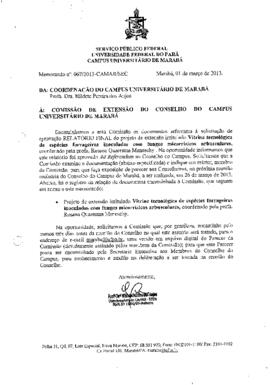 "Vitrine tecnológica de espécies forrageiras inoculadas com fungos micorrízicos arbusculares...