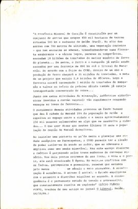 Trechos do artigo de Lúcio Flávio Pinto ao jornal “O Liberal”.