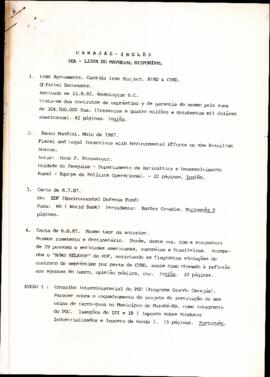 Carajás-Inglês ( Lista do Material Disponível)