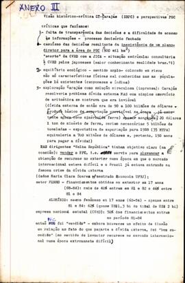 Visão Histórico-crítica GT-Carajás e perspectivas PGC.