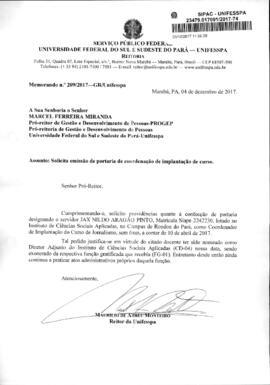 Solicitação de emissão de portaria de coordenação de implantação de curso