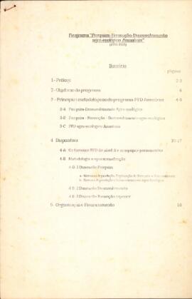 Programa "pesquisa-formação-desenvolvimento agro-ecológico Amazónia.