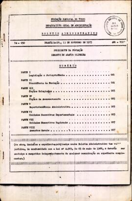 Boletim administrativo da Funai
