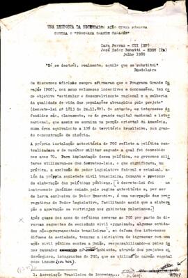 Uma resposta da sociedade: Ação Civil pública contra o “Programa Grande Carajás”