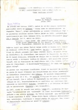 Aikewar: Breve Histórico da Ocupação Territorial e Atos Administrativos para a Demarcação da &quo...