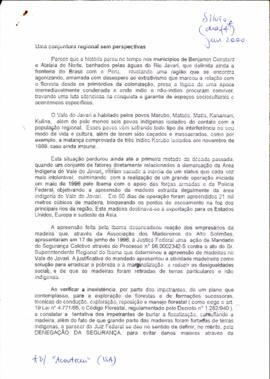 Artigo cientifico: Uma conjuntura sem perspectivas