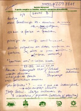 Anotações sobre o Seminário Internacional: A questão energética na Amazônia