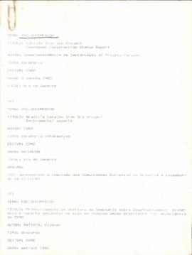 Programa Grande Carajás- documentos.