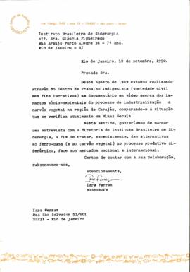 Email enviado à Sra. Gláucia Figueiredo