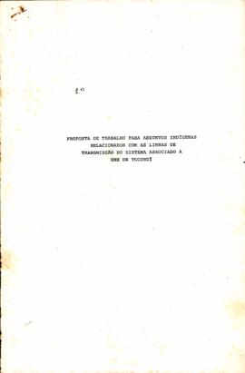 Proposta de trabalho para assuntos indígenas relacionados com as linhas de transmissão do sistema...