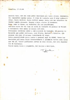 Carta à Iara Ferraz